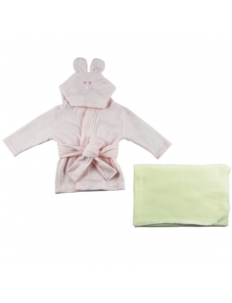 Fleece Robe and Blanket - 2 pc Set
