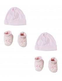 Preemie Cap and Bootie - 4 pc Set
