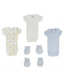 Preemie Onezies and Mittens - 5 Pcs Set