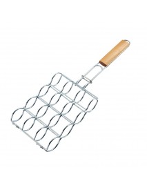 BOLEEFUN Non-Stick Corn Grilling Basket Metal Mesh Adjustable Maize Handle Grill Rack for Barbecue Tools