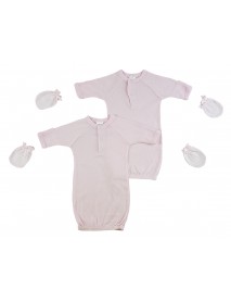 Preemie Girls Gowns and MIttens