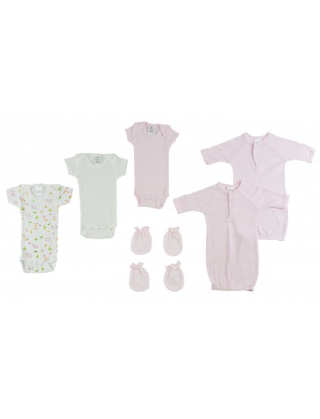 Preemie Girls Onezies, Gowns and MIttens