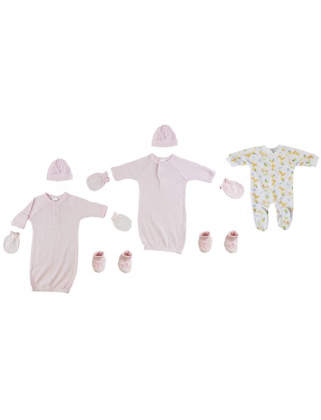 Preemie Girls Sleep-n-Play, Gowns, Caps, Booties and MIttens