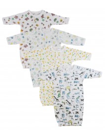 Girls Print Infant Gowns - 4 Pack