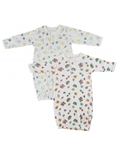 Girls Print Infant Gowns - 2 Pack