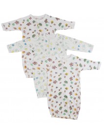 Girls Print Infant Gowns - 3 Pack
