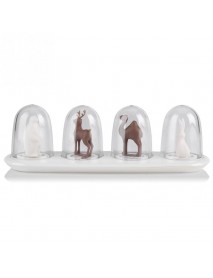 4 PCS/ Set Seasoning Shaker Bottle Four Seasons Plant Creative Animals Flavouring Bottle Salt Sugar Pepper Shaker Cooking Tools Kitchen Organizer