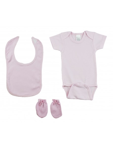 Pink 3 Piece Baby Clothes Set