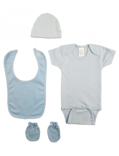 Blue 4 Piece Baby Clothes Set