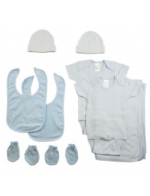Boys 9 Piece Blue Layette Set