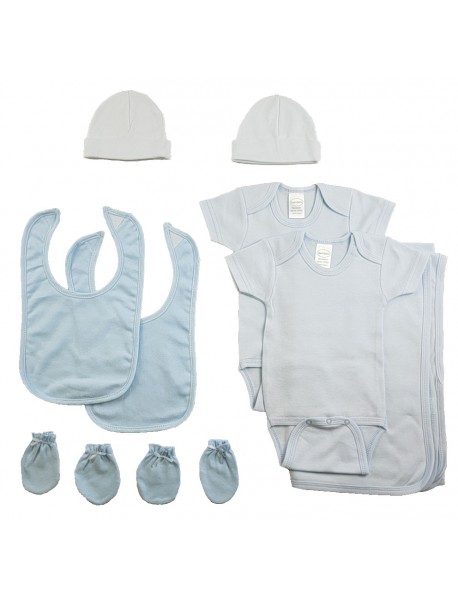 Boys 9 Piece Blue Layette Set