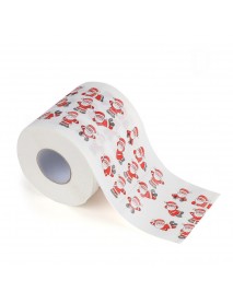Bath Paper Christmas Printed Home Santa Claus Bath Toilet Roll Paper Christma Xmas Decor Tissue 170 Leaves Toilet Paper
