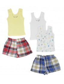 Girls Tank Tops and Boxer Shorts