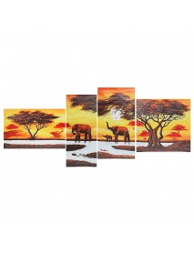 5 Piece HD Elephant Forest Canvas Print Poster Wall Art Paintings Home Decor