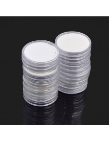 20Pcs Round Coin Capsules Display Boxes Holder Portable Storage Case Container