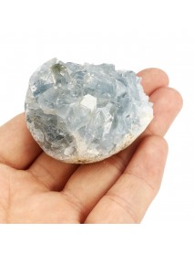 Natural Blue Celestite Crystal Quartz Drusy Geode Cluster Healing Stone Decorations