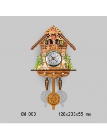 Cuckoo Wall Clock Bird Decorations Home Cafe Art Vintage Chic Swing