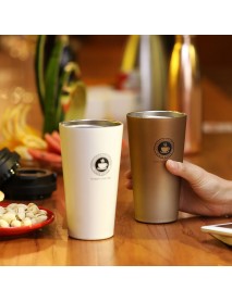 500ML Portable Coffee Vacuum Flasks Insulated Mugs Hot & Cold Cup With Handle Leakproof Stainless Steel Thermos Flask Tea Water Bottle
