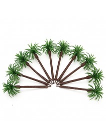 10pcs Model Palm Trees Train Coconut Rainforest Scenery Layout Scale 1:100 For Home Decorations