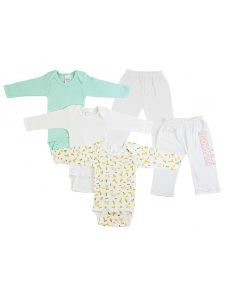 Infant Girls Long Sleeve Onezies and Track Sweatpants