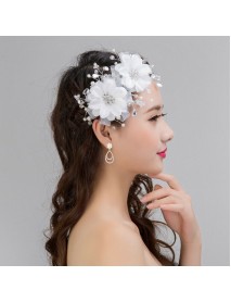 Women Crystal Rhinestone Hair Clips Flower Bridal Wedding Headpieces Accessories