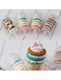 10X Plastic Push Up Cake Containers Lids Shooters For Wedding Birthday Party Cream Piping Bag