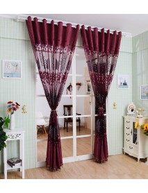 DYQ 250*100cm Living Room Curtain Floral Tulle Door Window Curtain Drape Panel Sheer Scarf Valances Glass Yarn Curtains