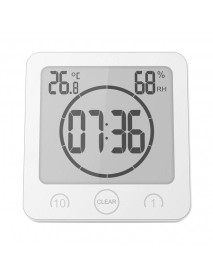 Digital Waterproof Shower Clock Temperature Sensor Wall Countdown Bathroom Timer