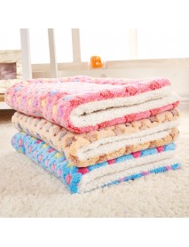 4 Sizes Soft Cosy Warm Fleece Pet Dog Cat Animal Blanket Velvet Bed Mat Cozy Pad Pet Mat