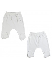 White Closed Toe Pants - 2 Pack