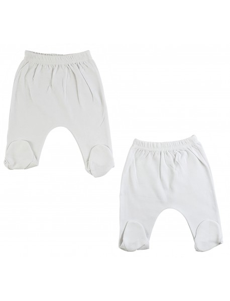 White Closed Toe Pants - 2 Pack