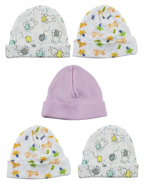 Girls Baby Cap (Pack of 5)