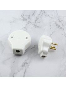 Dixinge Israel 3 Pin AC Electrical Power Rewireable Plug Male Female Plug Outlet Adaptor Wire Extension Cord Connector