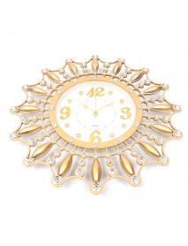 3D DIY Creative Flower Silen Metal Art Wall Clock Home Office Modern Decoration Clock
