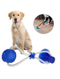 Pet Molar Bite Ball Cats Dogs Training Multifunction Pet Molar Rubber Chew Ball Cleaning Teeth Safe Elasticity Soft Puppy Suction Cup Pet Toys
