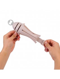 4 in 1 Kitchen Knife Sharpener Handheld Cutting Grinding Cutlery Holder Corkscrew Tool