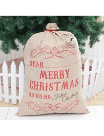 Christmas Santa Gift sack Cloth Stocking Storage Burlap Bag Bundle Christmas Decorations