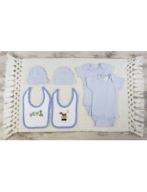 6 Pc Layette Baby Clothes Set