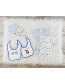 6 Pc Layette Baby Clothes Set