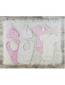 6 Pc Layette Baby Clothes Set