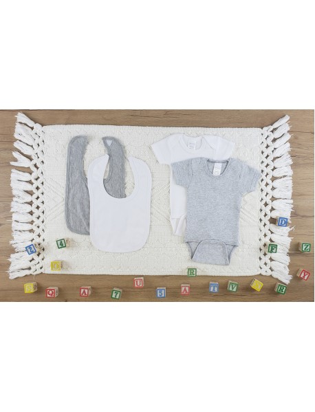 4 Pc Layette Baby Clothes Set