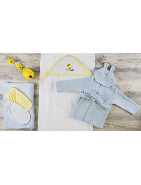 Hooded Towel, Bath Mittens, Blanket and Robe