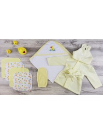 Hooded Towel, Wash Clothes, Bath Mitten and Robe