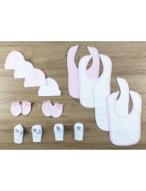 12 pc Set of Bibs, Caps, Booties