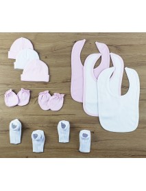 10 pc Set of Bibs, Caps, Booties