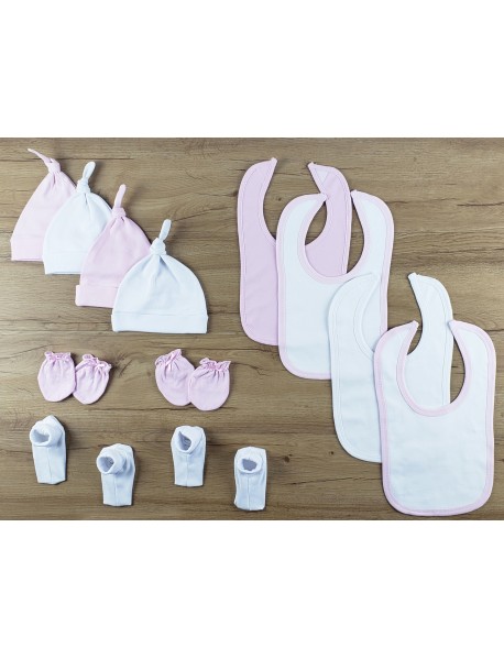 12 pc Set of Bibs, Caps, Booties