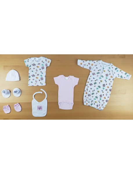Newborn Girls 7 Pc Baby Shower Gift Set