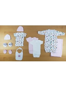 Newborn Girls 10 Pc Baby Shower Gift Set