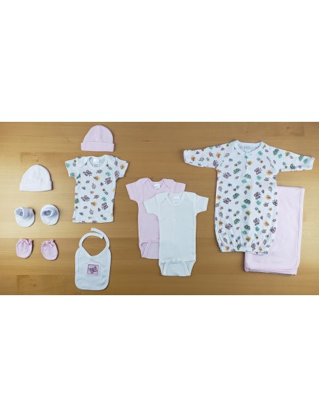 Newborn Girls 10 Pc Baby Shower Gift Set