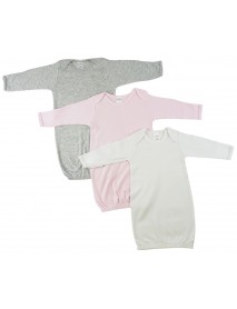 Newborn Baby Girls 3 pc Gown Set